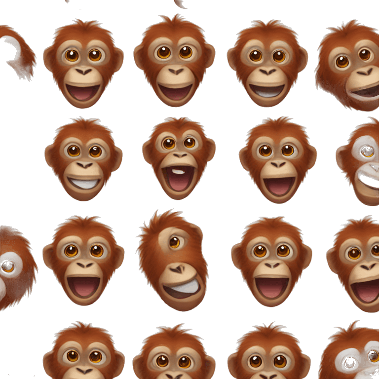 Happy orangutang emoji