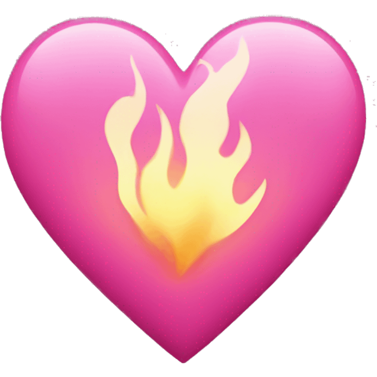 pink heart fire emoji