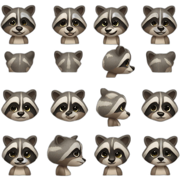 Bikini raccoon woman emoji