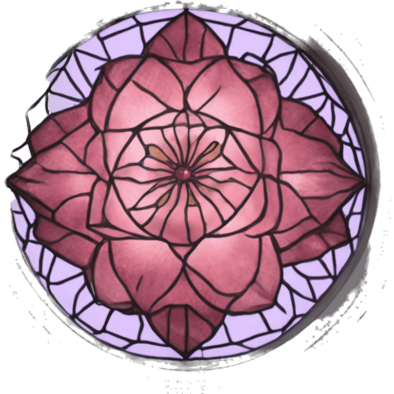 The OA Rose glass window emoji