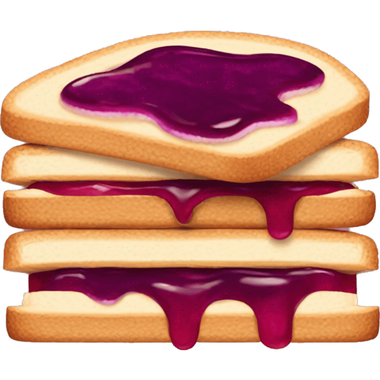 Peanut butter and jelly sandwich emoji