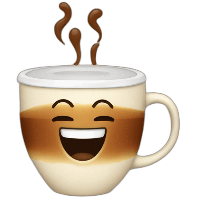 Happy coffee emoji