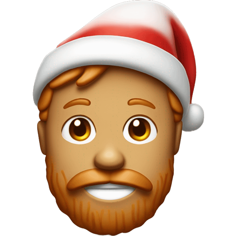 ginger bread with santa hat emoji