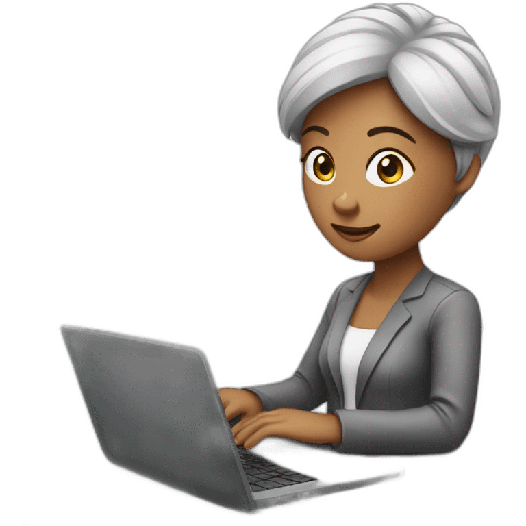 Lady working on laptop  emoji