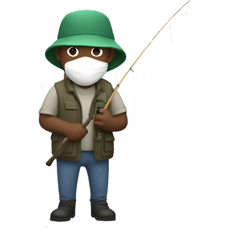 man with mask and fishing bob emoji