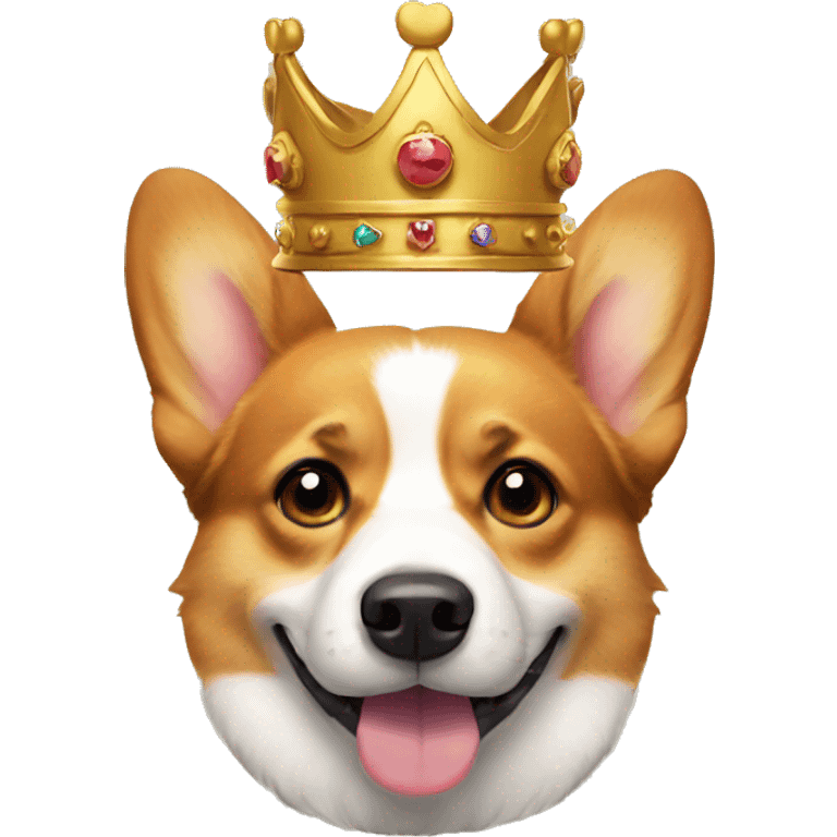 Corgi with a crown emoji