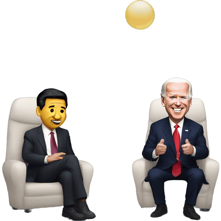 Joe Biden and Xi Jingping traveling the Himalayas emoji