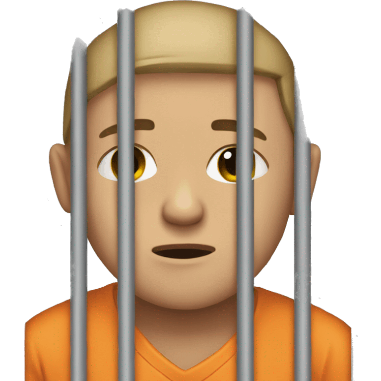 Make an emoji of me crying behind bars in jail emoji