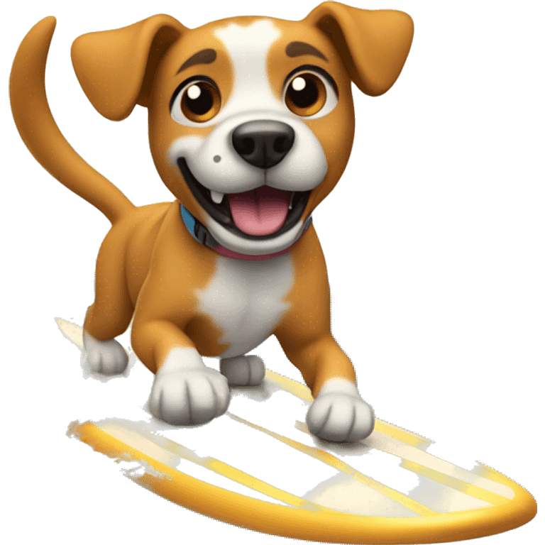 dog surfing emoji