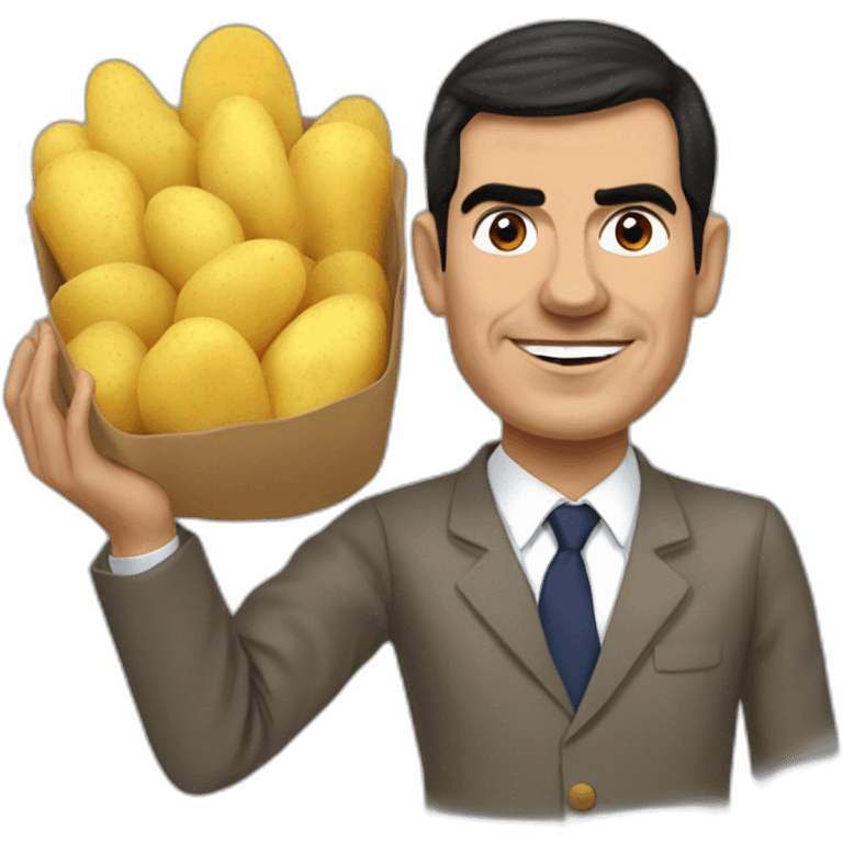 Pedro Sánchez y patatas emoji