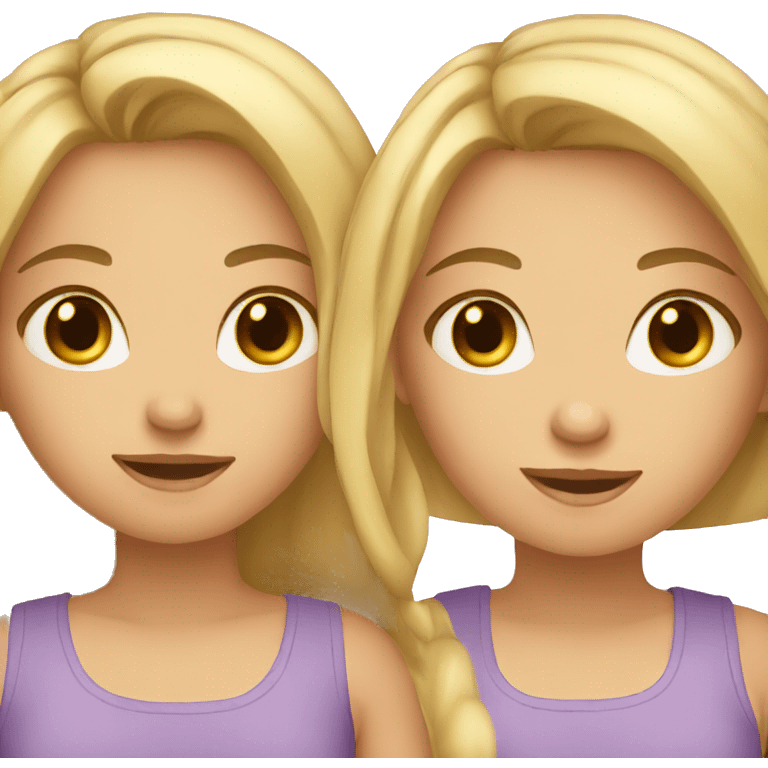 two caucasian girls emoji