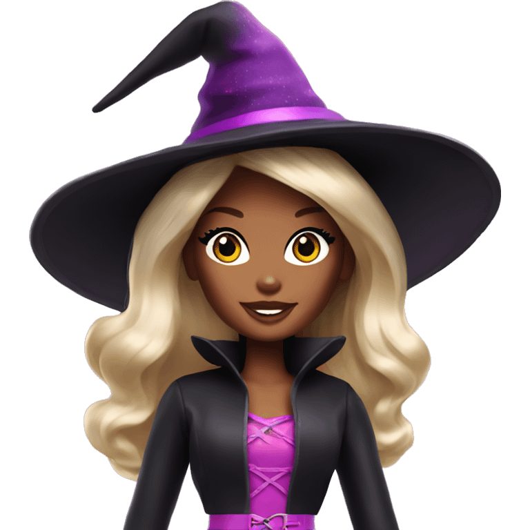 Barbie as a witch emoji