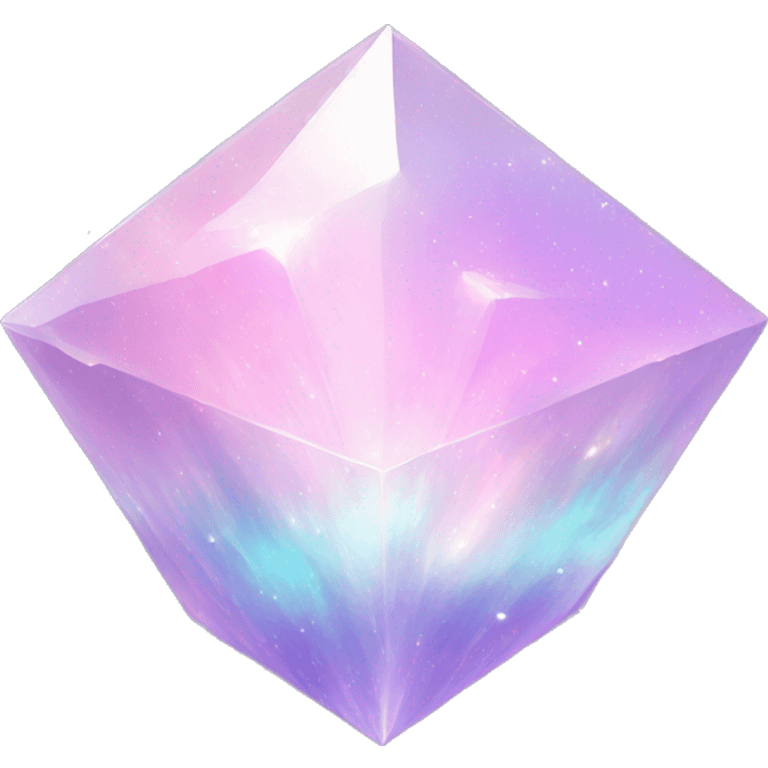 Pastel white iridescent nebula crystal emoji