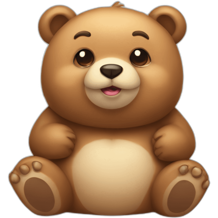 Cute little Chubby Bear  emoji