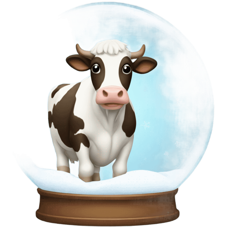 Cow in snowglobe emoji