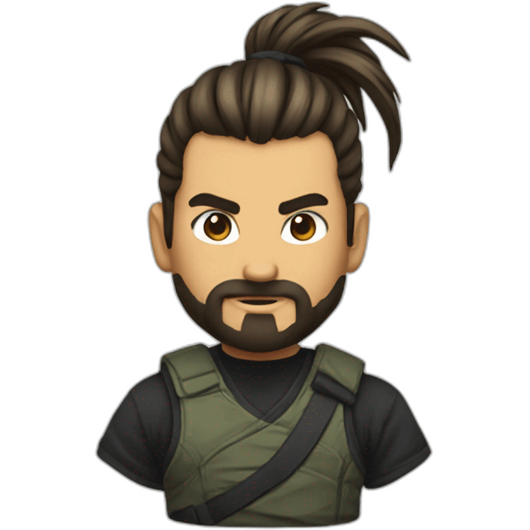 manbun gamer ninja emoji