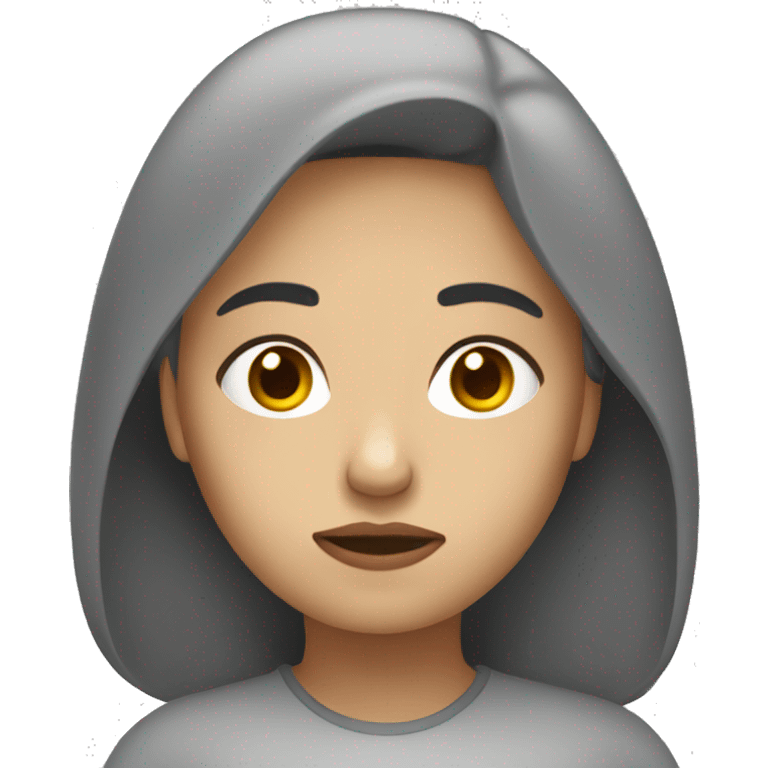 una mujer blanca triste emoji