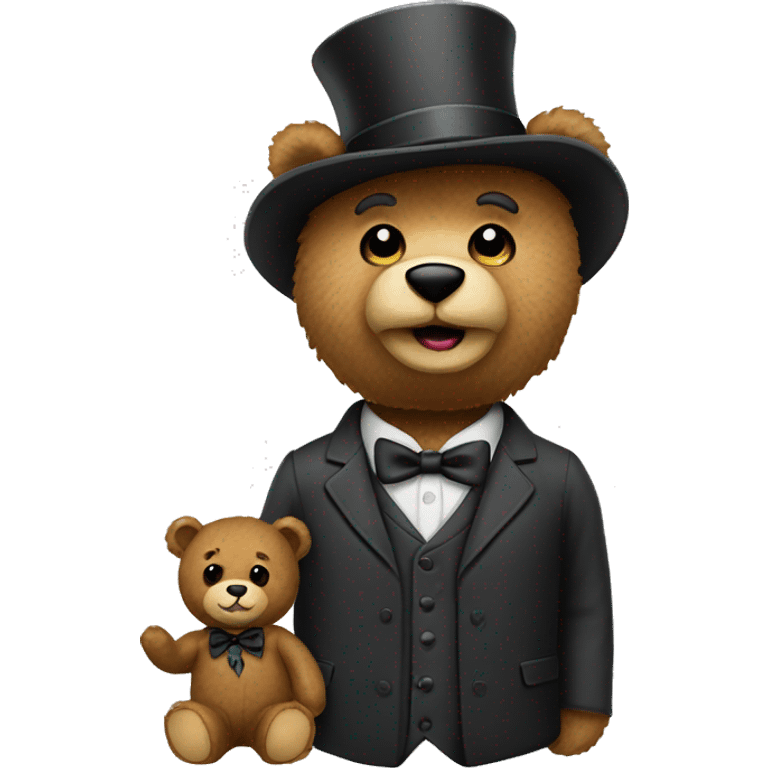 Gentlemen teddy bear  emoji