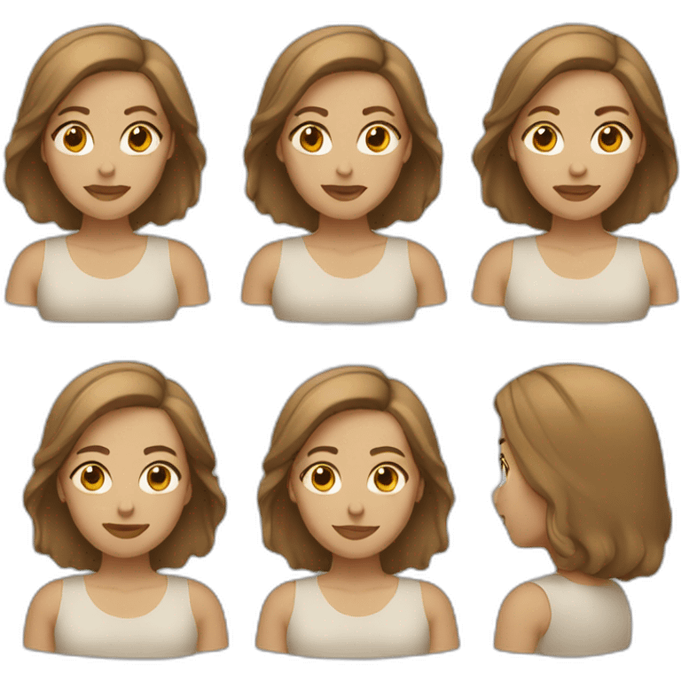 Women with light brown hair emoji