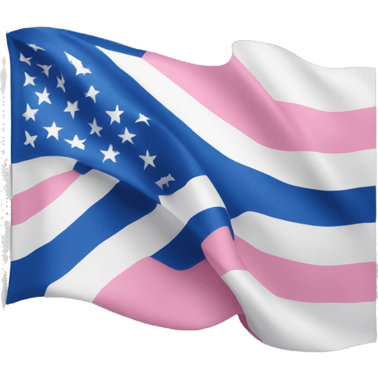 flag blue white pink emoji