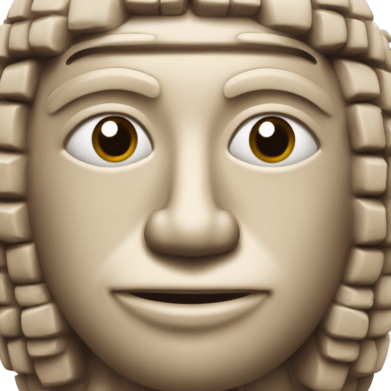 escultura de ceramica de la cultura inca con cara feliz emoji