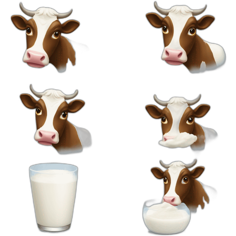 Vache qui voit du lait emoji