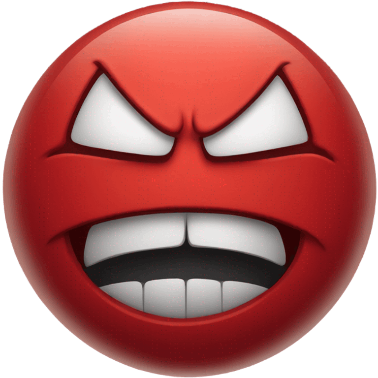 Red angry smiley face emoji