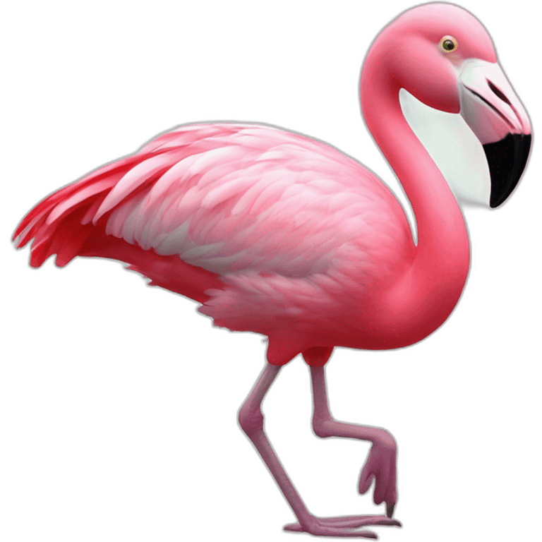 Flamant rose sous lapkn emoji