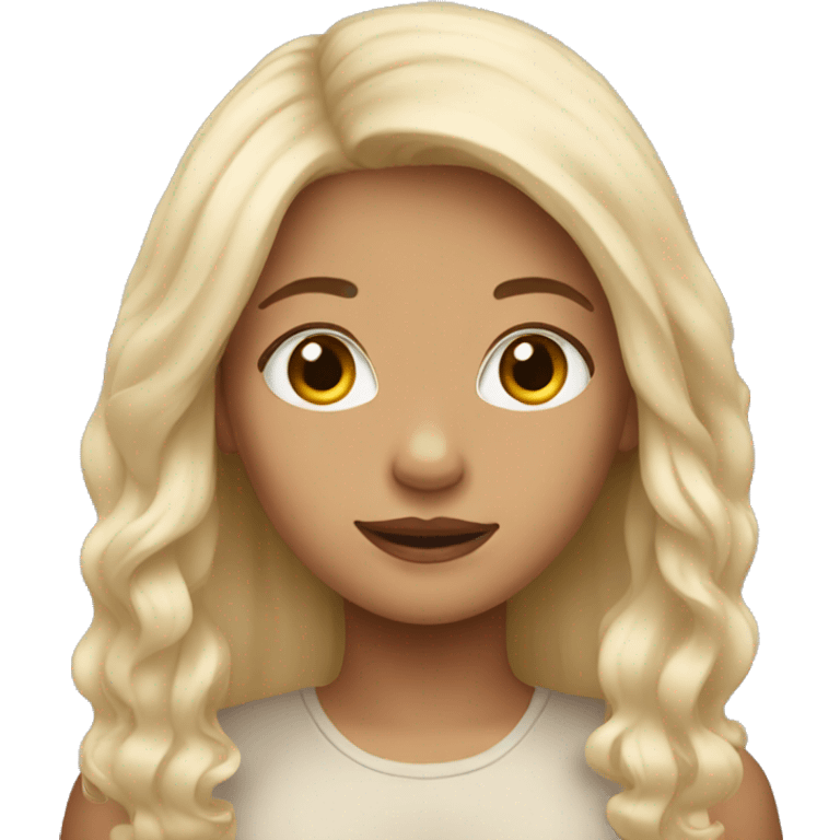 girl with beige hair emoji