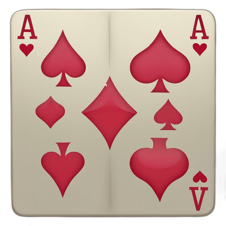 a hand of cards with an ace of diamonds, king of clubs, queen of hearts, and jack of spades emoji