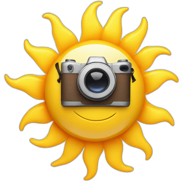 Animated Sun with camera emoji