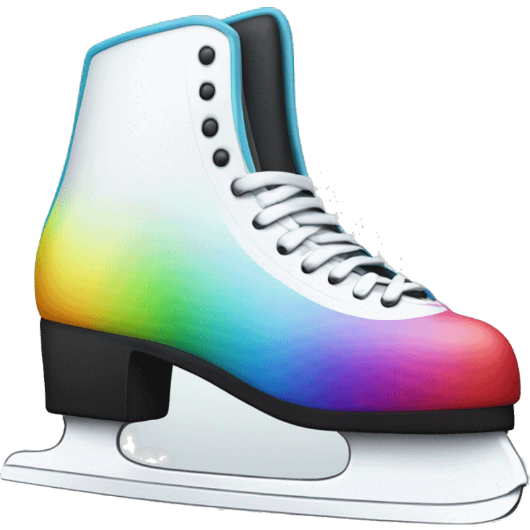 Rainbow ice skates  emoji