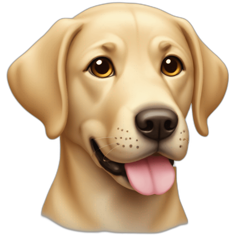 cute labrador dog face emoji