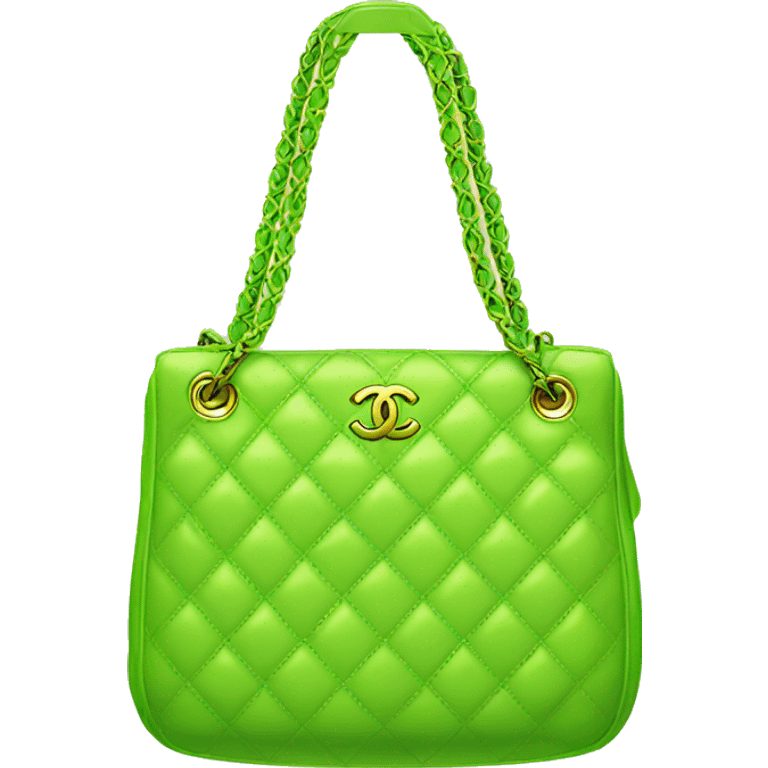 Lime green Chanel bag emoji