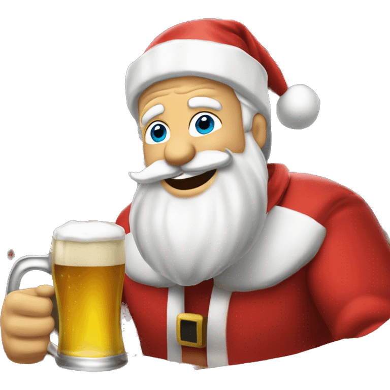 PAPAI NOEL TOMANDO CERVEJA emoji