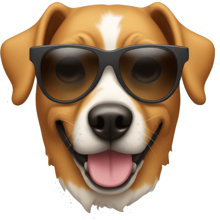 Dog wearing sunglasses emoji