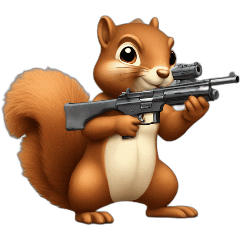 Squirrel with gun emoji