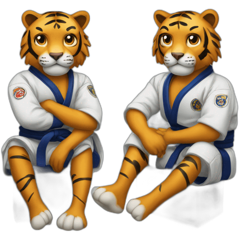 BJJ seated guard  Tiger  emoji