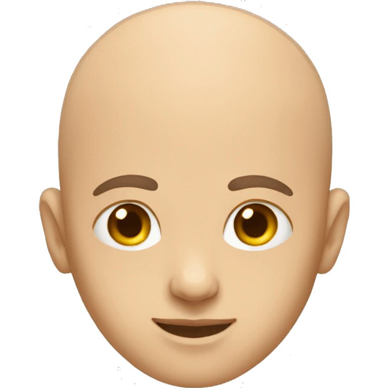 a young bald man emoji