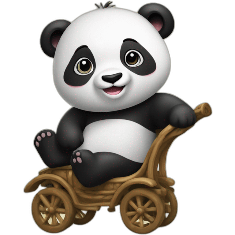 Panda sur cheval emoji