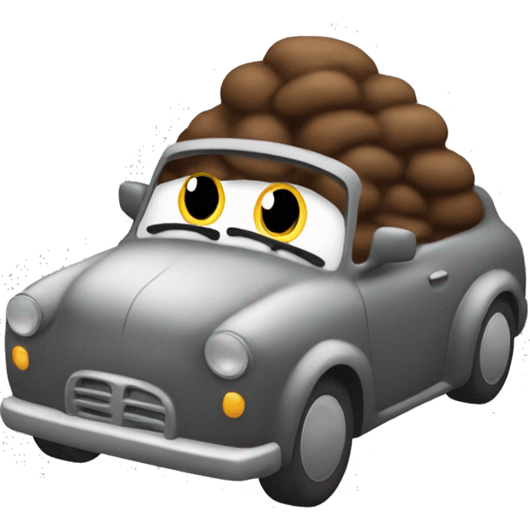 poop driving a car  emoji