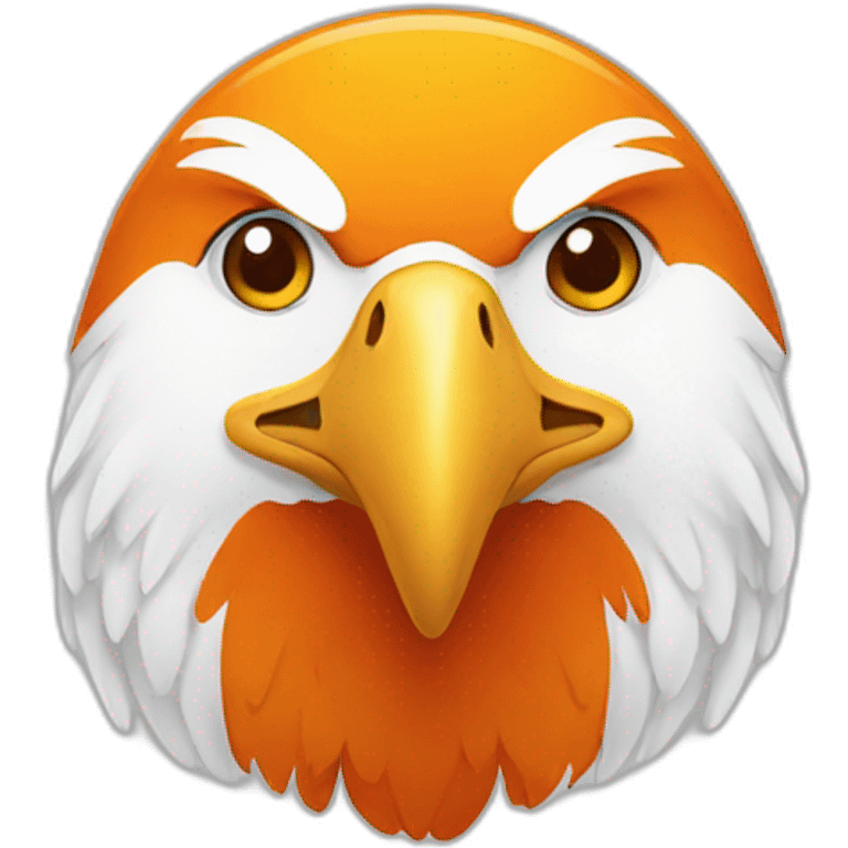 Orange and white eagle emoji