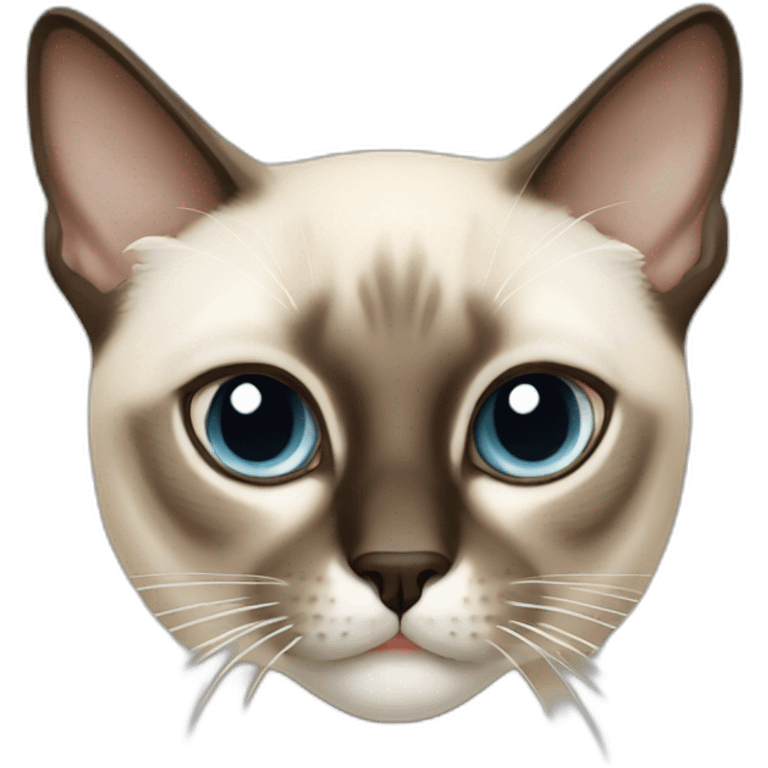 Siamese cat with white print on his face emoji