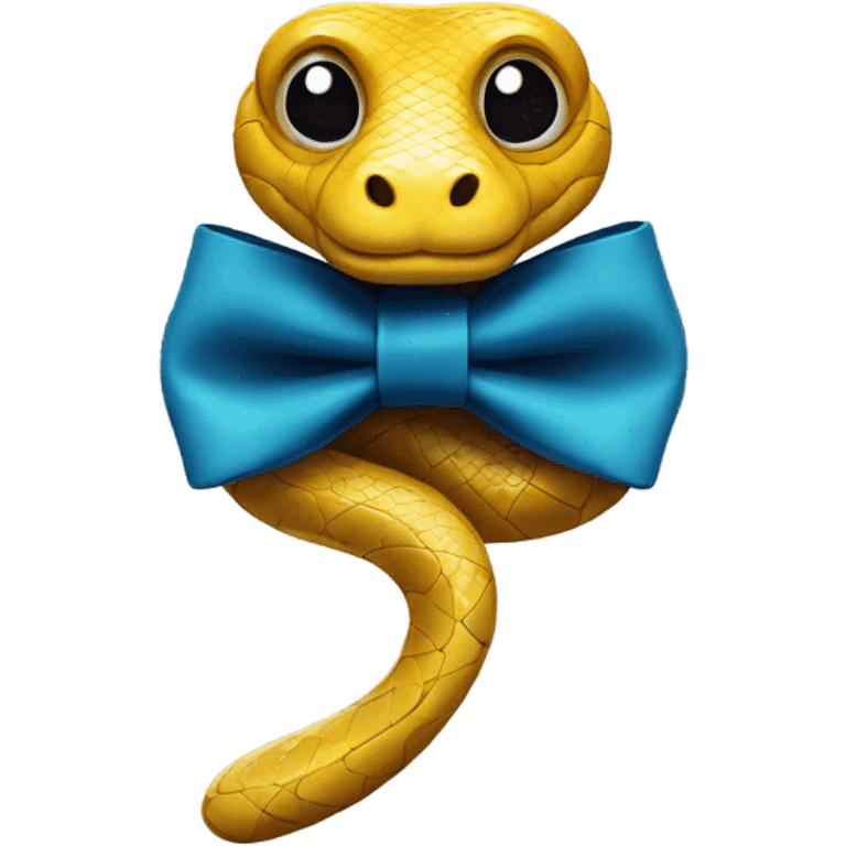 A snake wearing a bow tie and shoes  emoji