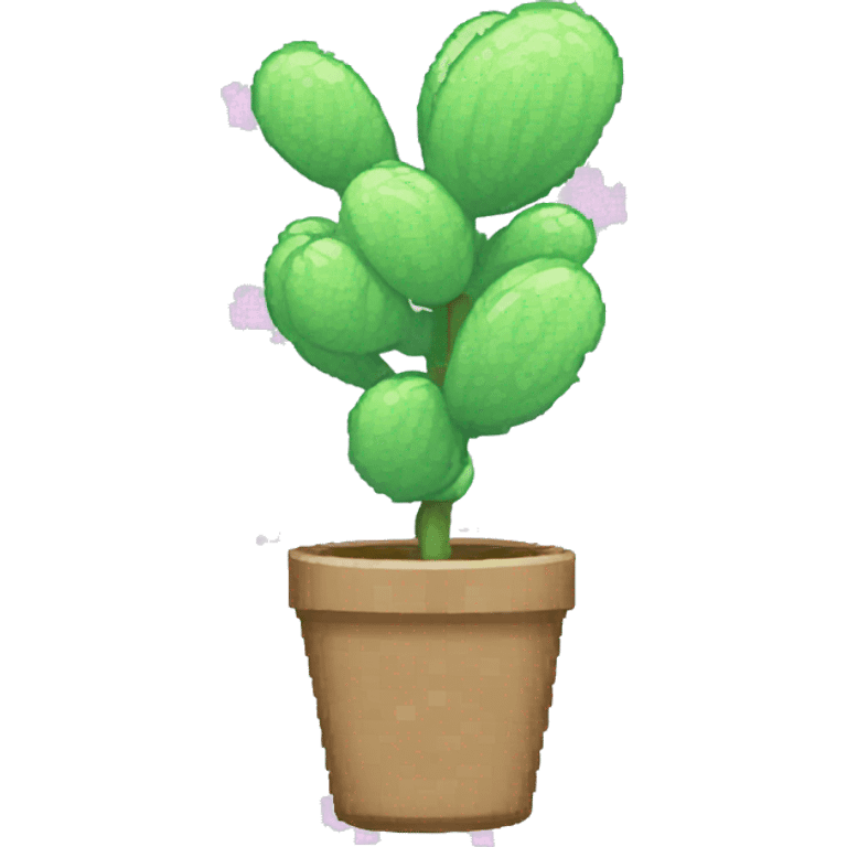 Kawaii pixel plant cute pastel plant  emoji