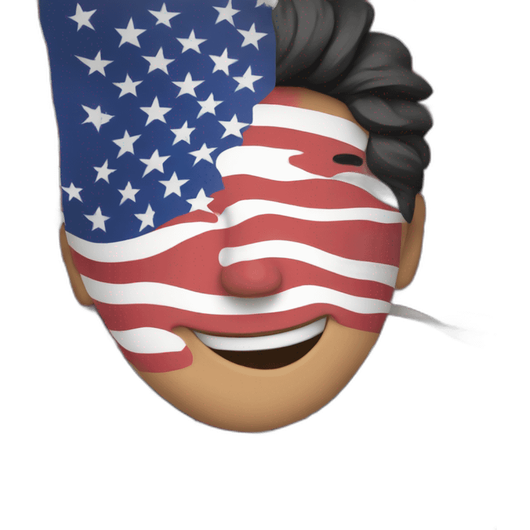 usa flag with choi san on it emoji