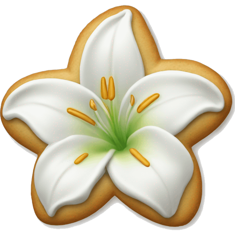 White Lily Cookie emoji