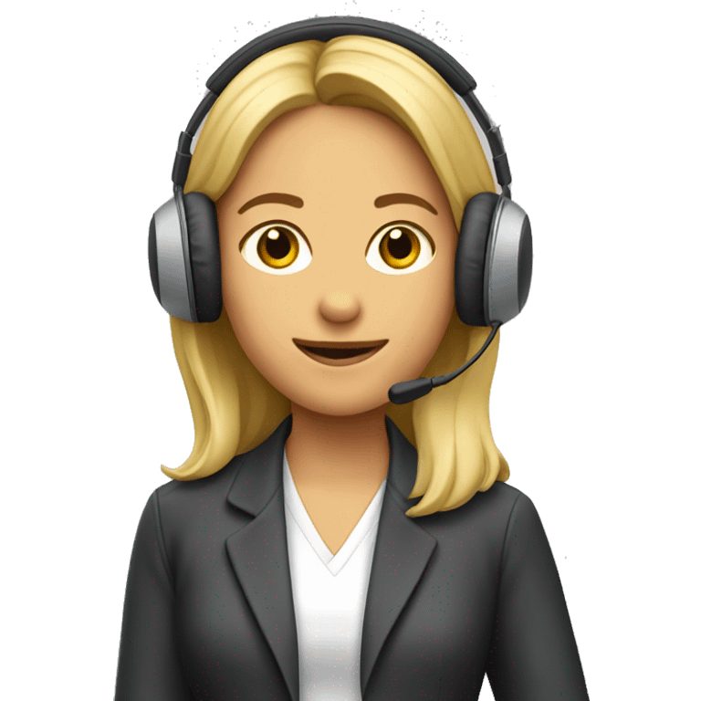 tv sportive girl reporter with headphone emoji