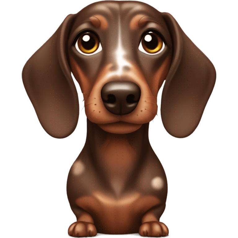 dachshund chocolate dappled  emoji