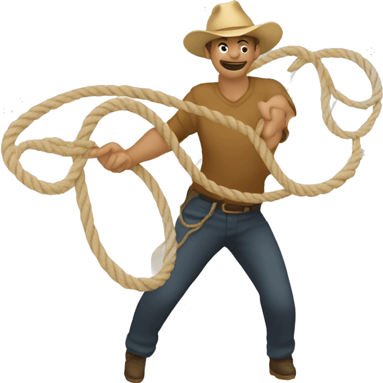 Lasso rope twirling emoji